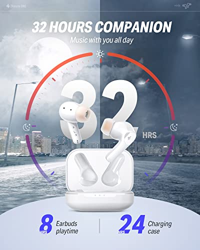 Donner Wireless Earbuds Noise Cancelling, Bluetooth 5.2 Earphones with 5 x EarTips, 4 Mic Clear Calls, 12mm Drivers, App f...