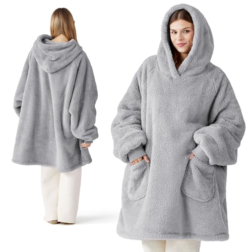 Bedsure Wearable Blanket Hoodies, Christmas Gifts for Women, Wife, Girlfriend, Warm Cozy Birthday Gifts for Her, Wife, Sof...