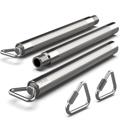 Heavy Duty Steel Resistance Bar for Bands - Adjustable from 39" to 27" - Dual Cable Machine Attachment for Working Out