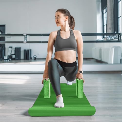 BalanceFrom 7-Piece Yoga Set with 71x24x0.5 Inches Extra Thick Mat and Carrying Sling – Includes 2 Blocks, Stretch Strap, ...