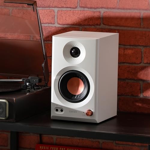 Edifier MR3 Powered Studio Monitor Speakers, Hi-Res Audio Certified Bluetooth V5.4 Active Bookshelf Loudspeakers, 2.0 Comp...
