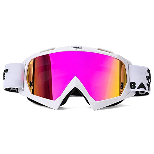 BATFOX Dirt Bike ATV Goggles Motorcycle Gear Riding Motocross Dirtbike 4-Wheeler MX DH Accessories Goggles Glasses for Men...