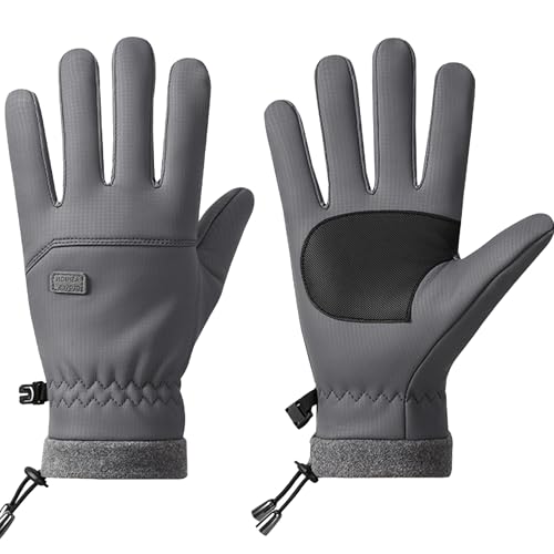 CLeemuziN Men Winter Ski Gloves Cold Weather Thermal Cycling Gloves Touchscreen Snowboard Mitts Non-Slip Outdoor Sports Women