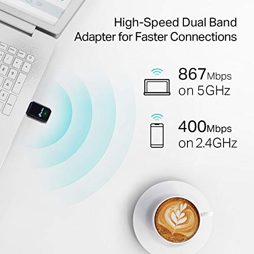 TP-Link AC1300 USB WiFi Adapter(Archer T3U)- 2.4G/5G Dual Band Wireless Network Adapter for PC Desktop, MU-MIMO WiFi Dongl...