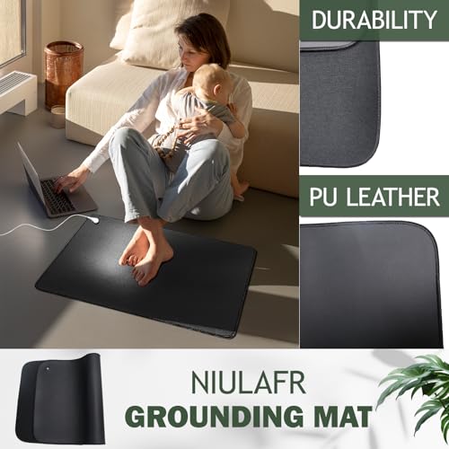 Grounding Mat,35.4x23.6 inches,Reconnect to The Earth EMF Recovery,for Foot Therapy, Universal Grounding Sleep Mat, Ground...