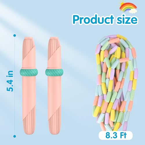 Beaded Jump Rope 1 Pack/2 Pack, ACEONE Segmented Skipping Rope for Kids Adults, Adjustable Tangle-Free Toddler Jumping Rop...