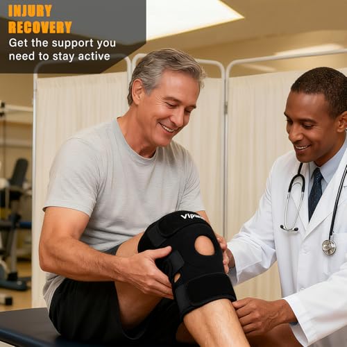 VIPWORK Knee Brace for Women and Men – Compression Knee Sleeve for Meniscus Tear, ACL, Arthritis Pain Relief, Knee Pain Su...