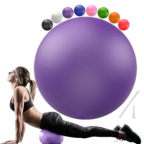Soft Pilates Ball 9 Inch, Ideal Small Exercise Ball Between Knee Squeeze for Physical Therapy Yoga Core Medicine Abs Pt Bo...