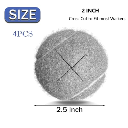 ZUJEAM Tennis Balls for Walkers, Pre Cut Walker Glide Balls for Chairs, Desks, Furniture Legs and Floor Protection, Heavy ...
