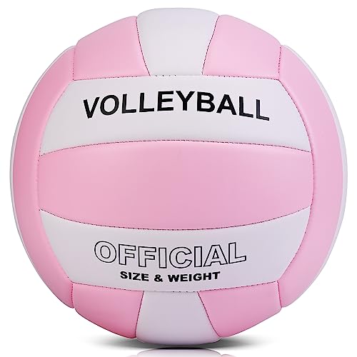 EVZOM Super Soft Volleyball Beach Volleyball Official Size 5 for Outdoor/Indoor/Pool/Gym/Training Premium Volleyballs Equi...