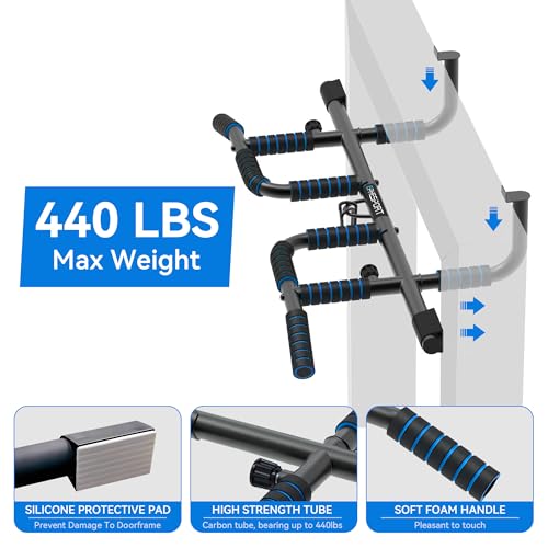 EPHESPORT 2026 Multifunctional Pull Up Bar for Doorway – US Patented Design, Foldable, No Drilling or Slipping, Multi-Grip...
