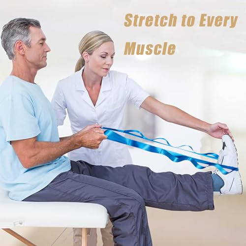 Oak-Sports Stretching Strap Yoga Strap for Physical Therapy with 10 Loops, Yoga Straps for Stretching, Upgraded Non-Elasti...
