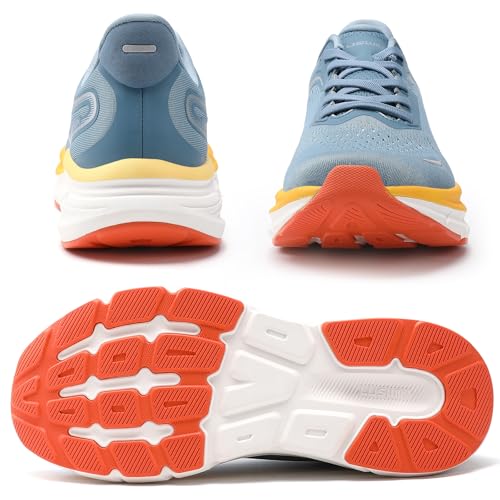 LUSWIN Men's Walking Shoes Lightweight Breathable Cushioning Running Shoes Athletic Tennis Workout Gym Non Slip Comfortabl...