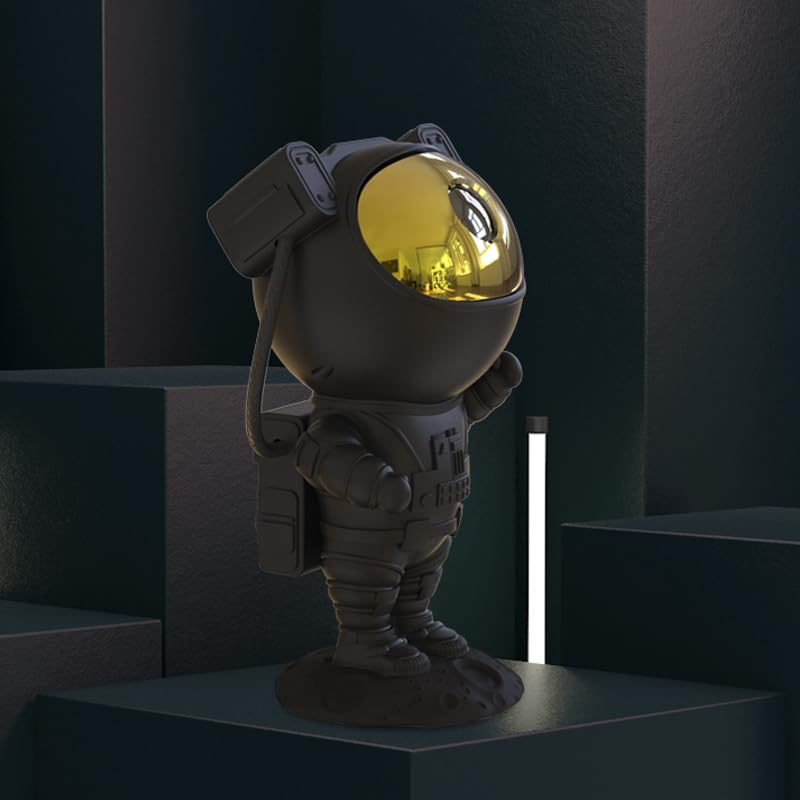 Sfour Star Projector Led Lamp - Galaxy Night Light, Astronaut Design, Black Gold, Remote & Timer, Ideal For Kids & mature-themeds, Model A-S-123