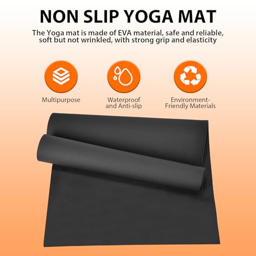 10 Pack Yoga Mats Bulk, 68'' x 24'' x 4mm Thick Yoga Mats for Kids and Adults, Anti-Slip Tear-Resistant Gym Mats Bundle Ex...