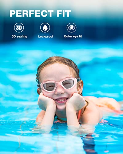 ZIONOR Kids Swim Goggles, G1MINI SE Anti-fog Swimming Goggles for Kid Child 6-14