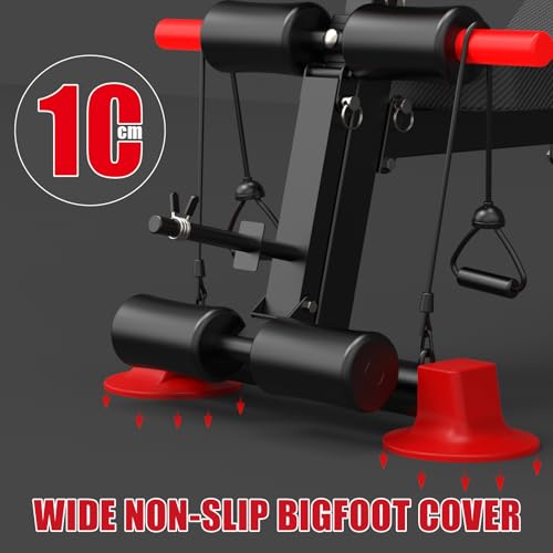 Adjustable Weight Bench - Utility workout Benches for Exercise, Free Installation Design for Portable Fitness Strength Tra...