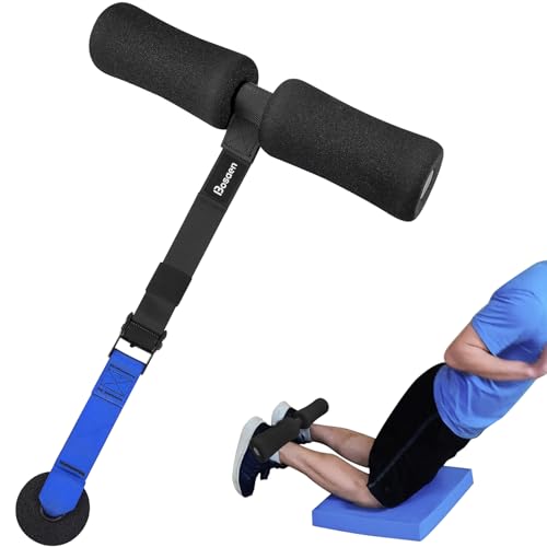 Bosaen Nordic Hamstring Curl Strap, Upgraded Stability Nordic Curl Strap with Strong & Non-Slip Metal Buckle for Hamstring...