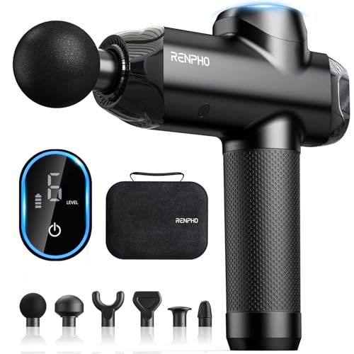 RENPHO Massage Gun Deep Tissue with 12mm Amplitude, FSA Eligible HSA, Valentines Birthday Gifts for Women Men, Percussion ...
