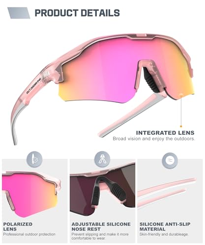 OUTDOORKING Sport Polarized Sunglasses for Men and Women, Stylish and Lightweight Cycling Sunglasses with UV400 Protection