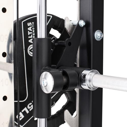 Altas Strength Folding Home Gym Smith Machine with Pulley System Gym Squat Rack Weight Bar Upper Body Strength Training Le...