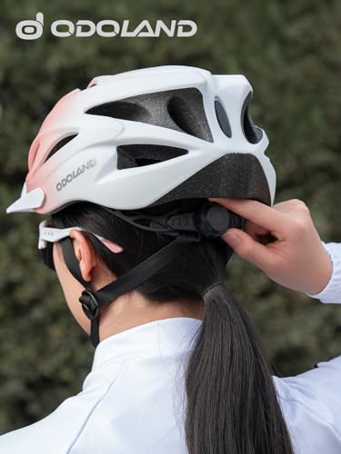 Odoland Adult Bike Helmet and Cycling Sunglasses Set for Men & Women, Safety Certified Bicycle Helmet with UV Protection G...