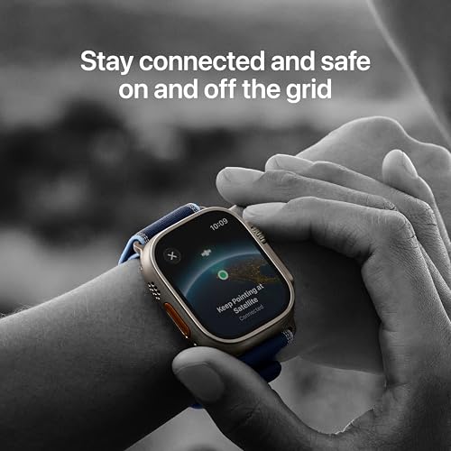 Apple Watch Ultra 3 [GPS + Cellular 49mm] Running & Multisport Smartwatch w/Rugged Titanium Case w/Black/Charcoal Trail Lo...