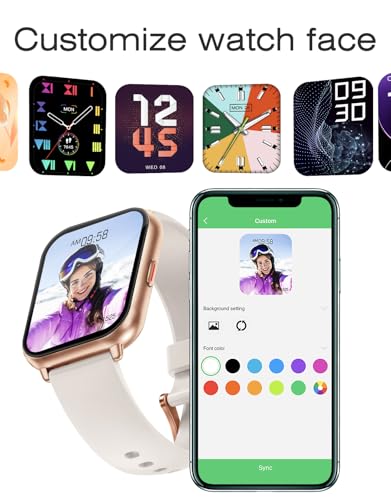 Smart Watches for Women Men (Answer/Make Calls, 3 Bands), 1.85" Fitness Tracker Watch for iPhone/Android Phones with Heart...