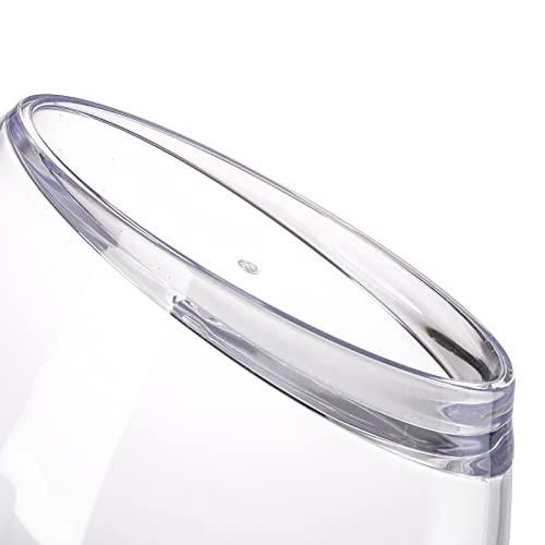 Lawei 2 Pack Acrylic Ice Bucket, 5.2L Clear Plastic Champagne Wine Bucket Chiller, Oval Bar Ice Cooler Container, Food Gra...