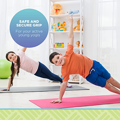 Bean Products Yoga Mat for Exercise - Non Slip Thick Comfortable Workout Floor Mat for Adults and Kids - Eco Friendly Fold...