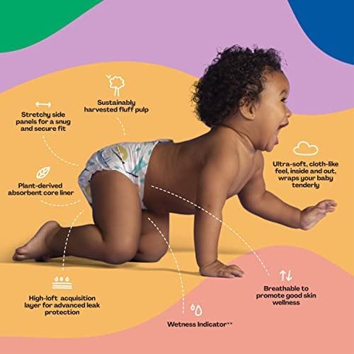 Hello Bello Baby Diapers, Newborn | Extra-Absorbent | Hypoallergenic | Sleepy Sloth | 32 Count, Pack of 4