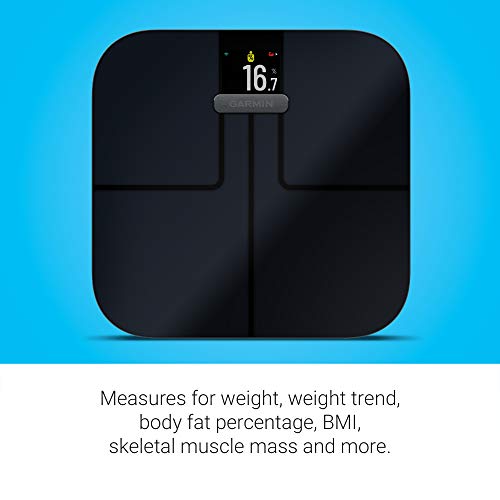 Garmin Index S2, Smart Scale with Wireless Connectivity, Measure Body Fat, Muscle, Bone Mass, Body Water% and More, Black...