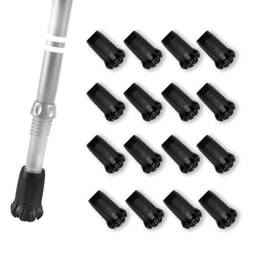 TREKOLOGY Black Trekking Pole Tips Replacement - Hiking/Walking Stick Tips for Walking Poles