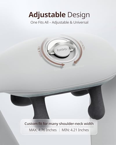 Shiatsu Neck and Back Massagers with Heat, 150 Mins Uses, 4 Modes & Adjustable Massage Head, Electric 3D Deep Tissue Knead...