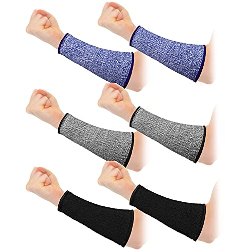 Sintege 3 Pairs Arm Protectors for Thin Skin and Bruising Cut Resistant Forearm Sleeve Level 5 Arm Burn Protection Sleeve...