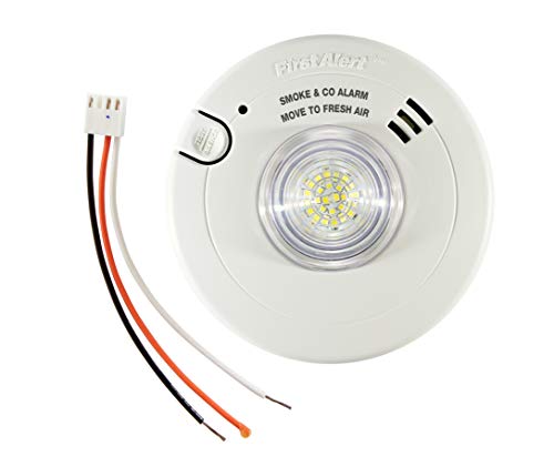 First Alert BRK 7030BSL Hardwired Hearing Impaired Combination Alarm with Led Strobe Light, White