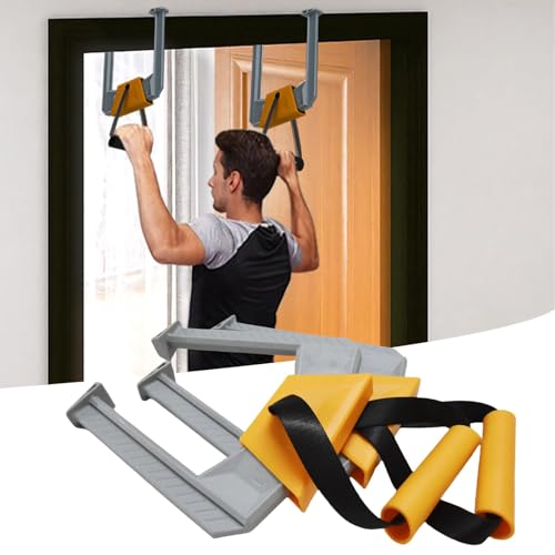 Portable Pull Up Bar - Adjustable Doorway Home Gym with 330lbs Capacity - No Screw Installation for Workout Anywhere - Lig...