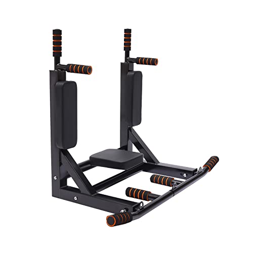 Wall Mounted Pull Up Bar, Multifunctional Dip Station for Indoor, Strength Training Pull-Up Bars Training Equipment Fitnes...