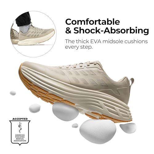 NORTIV 8 Men's Walking Running Tennis Cushioning Shoes ActiveFloat Non Slip Athletic Gym Workout Jogging Comfortable Sneakers