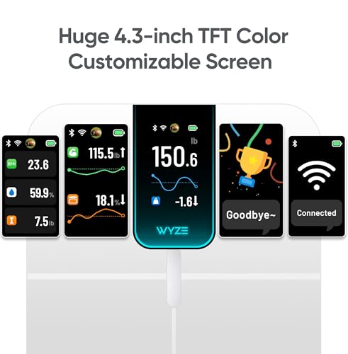 Wyze Scale Ultra, Smart Scale with 4.3" Color Display, Digital Scale for Body Weight BMI Muscle Mass, Heart Rate Monitor, ...