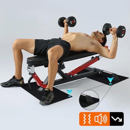 Stepwaver 2 Pack Double Non-Slip Workout Mat for Ellipse Leg Exerciser, 23.6" × 11.8" 0.2" Thick Ellipse Machine Mat, Exer...