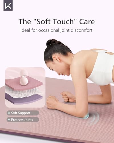 KEEP 7mm Thick Yoga Mat - Eco-Friendly TPE Non Slip Exercise Mat for Women, 72"x24" Double-Color Workout Mat for Home Fitn...