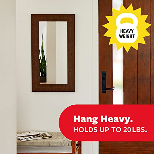 Command 20 lb XL Heavyweight Picture Hanging Strips 8 Pairs (16 Command Strips), Damage Free Picture Hangers, Heavy Duty Wall Hanging Strips for Home Decor, Black Adhesives