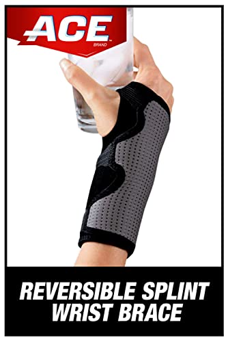 ACE Brand Reversible Wrist Brace Wrist Support for Sore Weak and Injured Wrists Breathable One Size Fits Most