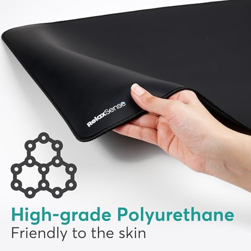 RelaxSense Grounding Mat for Feet - Foldable Earthing Well Mats with Tester Pen & Cord - Lightweight Earthing Mat Groundin...