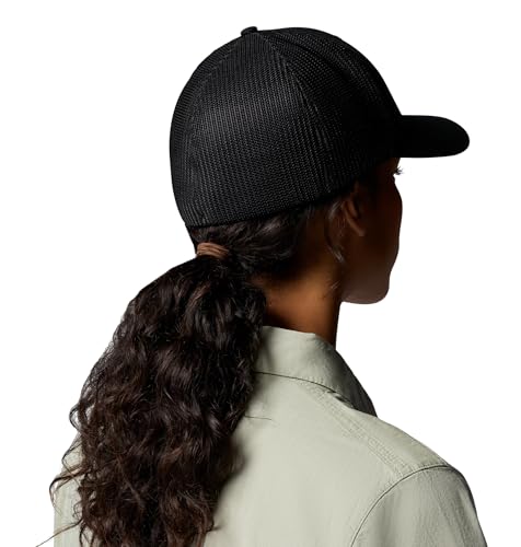 Columbia Unisex Mesh Ball Cap, Black/White, L/XL