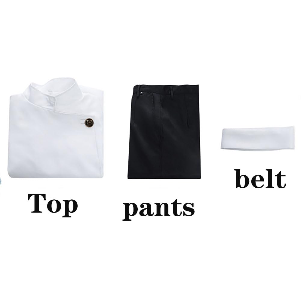 Oikawa Okkotsu Yuuta Cosplay Costume Okkotsu Yuuta Cosplay Outfit School Uniform Kimono Full Set(White,3XL)