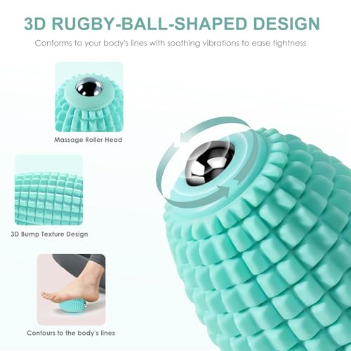 YIXIUTEN Vibrating Massage Ball for Muscle Recovery, Silicone Myofascial Massage Ball, Plantar Fasciitis Relief,Hip & Psoa...