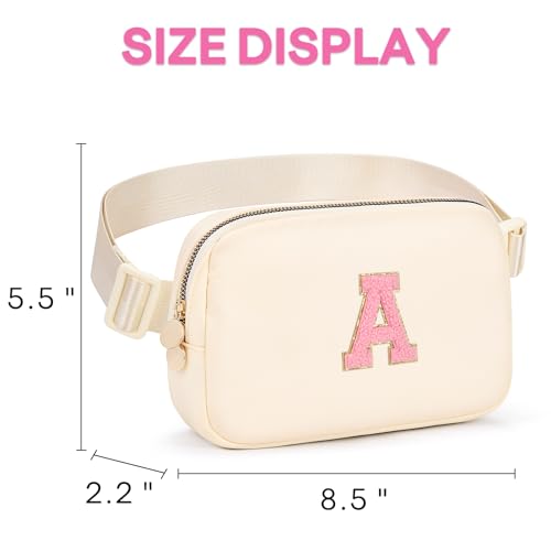mibasies Initial Fanny Pack for Girls, Birthday Gifts for 4 5 6 7 8 9 10 11 12 13 Teen Girl - Cute Personalized Trend Stuf...