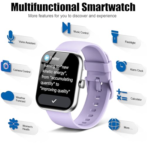 Smart Watch for Men Women, 1.96" Fitness Tracker Running Watch (Answer/Make Call), IP68 Waterproof, Pedometer, Sleep/Step/...